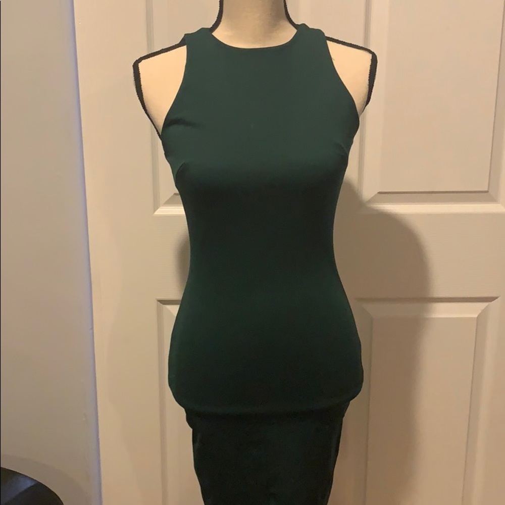 Hunter Green midi dress Fashion Nova